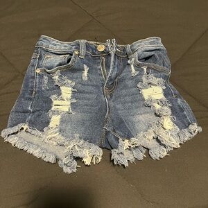 Distressed Denim Women's Shorts